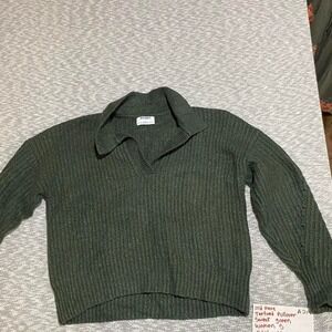 Old Navy green textured collared sweater women S. SKU-A214 #knitwear